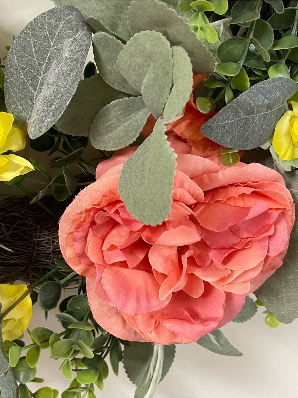 Orange Rose Ranunculus Wreath - Picture 9 of 11